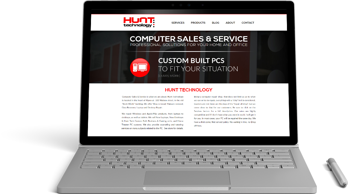 Hunt Technology Website Preview